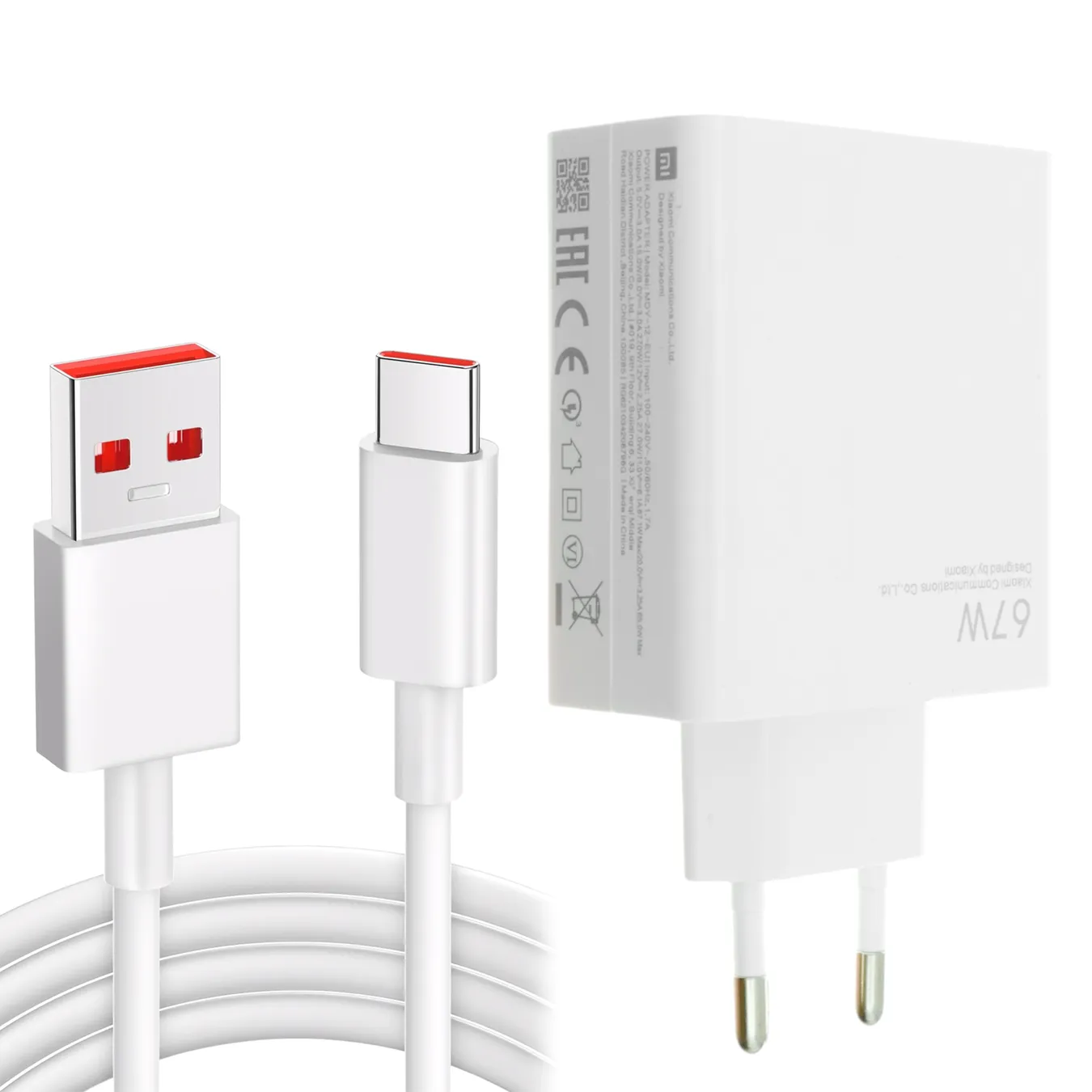 Зарядний пристрій Xiaomi 67W 1USB-A з кабелем Type-C