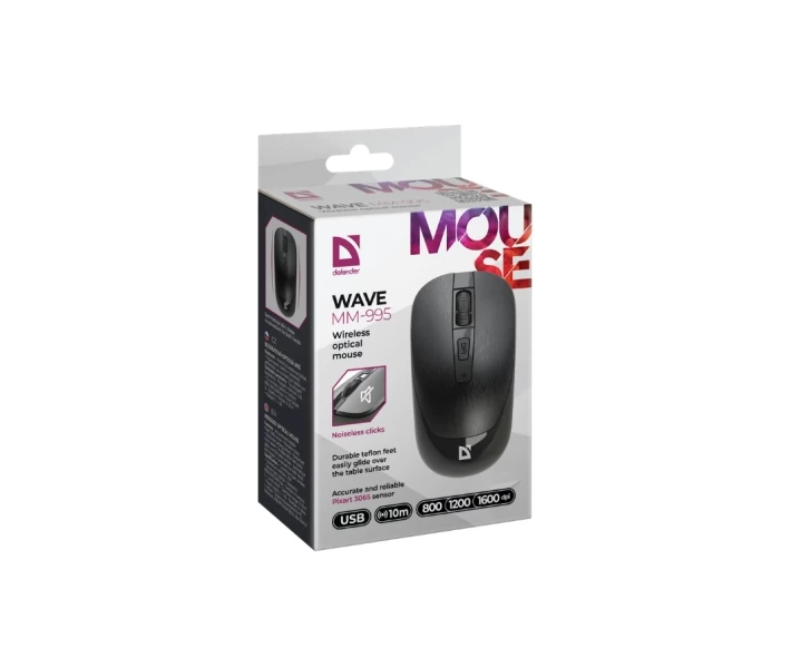 Миша Defender Wave MM-995 — безшумна бездротова миша 1600 DPI | Mobiland