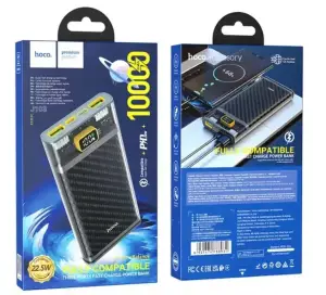 Зовнішній акумулятор (Power Bank) Hoco J103 22.5W LCD Type-C+2USB (10000 mAh)