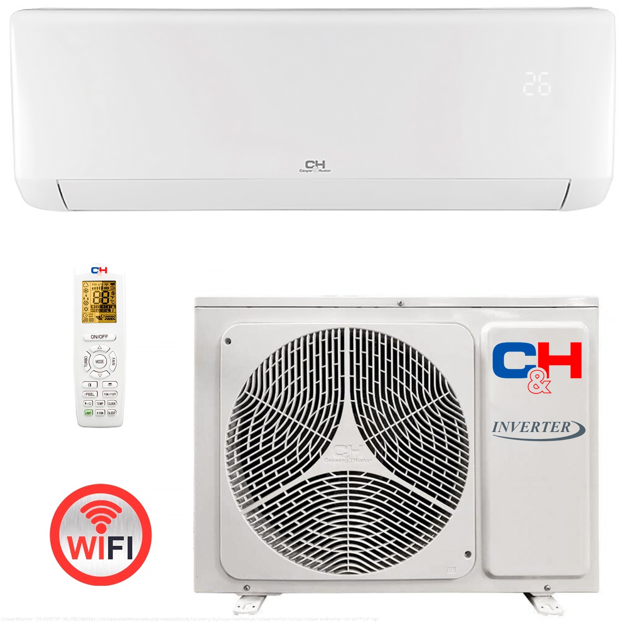 Кондиціонер Cooper&Hunter CH-S07FTXF2-NG серія Vital Inverter